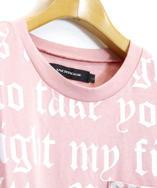 JACKROSE(ジャックローズ)の「JE・総柄ロゴTシャツ(Tシャツ/カットソー・メンズ・ホワイト/ブラック/ピンク・M/L)」の11枚目の写真