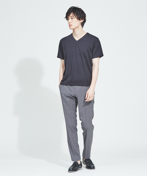 RECENCY OF MINE（リーセンシー オブ マイン）の「【Recency of Mine】FLEX　トラベストチェックパンツ（スラックス・メンズ・オフホワイト/ネイビー/グレー・46/44/48/50）」の4枚目の写真