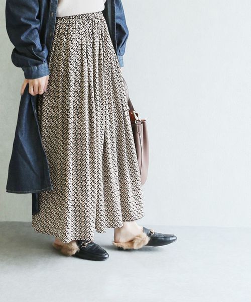 reca（レカ）の「幾何学柄スカート（スカート・レディース・ベージュ・FREE）」の5枚目の写真