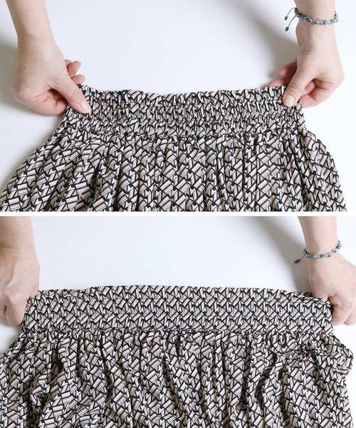 reca（レカ）の「幾何学柄スカート（スカート・レディース・ベージュ・FREE）」の14枚目の写真