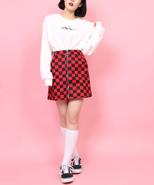 WC（ダブル シー）の「WC/ザウルス刺繍スウェット（トレーナー）（スウェット・レディース・ホワイト/パープル/ライトパープル/ブラック・FREE）」の8枚目の写真