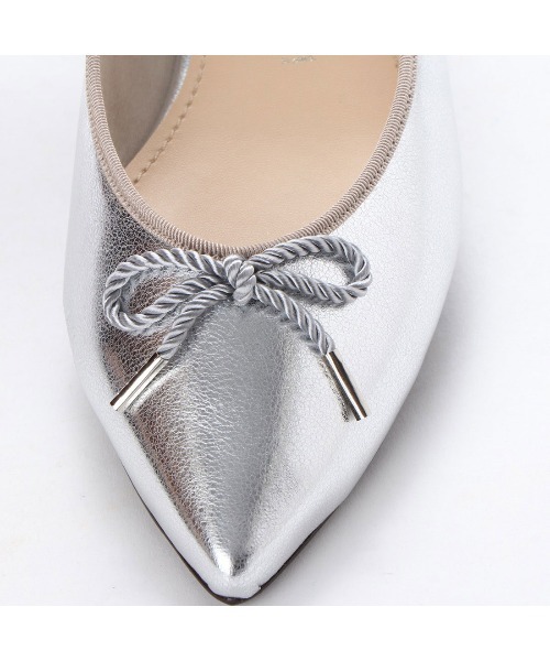 Mode et Jacomo（モードエジャコモ）の「リボンバレエシューズ（バレエシューズ・レディース・ヘザーグレー/エンジ/ライトブラック/ベージュ系その他/シルバー/ベージュ系その他2・23cm/23.5cm/24cm/24.5cm/22.5cm/25cm/22cm）」の17枚目の写真