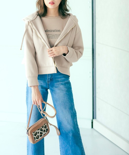 FEERICHELU（フェリーシェル）の「ボンディング バックフリル パーカー FEERICHELU（パーカー・レディース・グレー/ブラック/グレイッシュベージュ・F）」の8枚目の写真