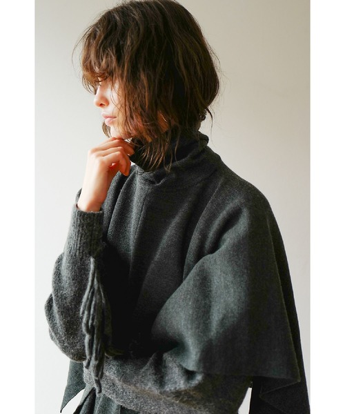CLANE（クラネ）の「クラネ CLANE / ダブルフェイスケープニット
