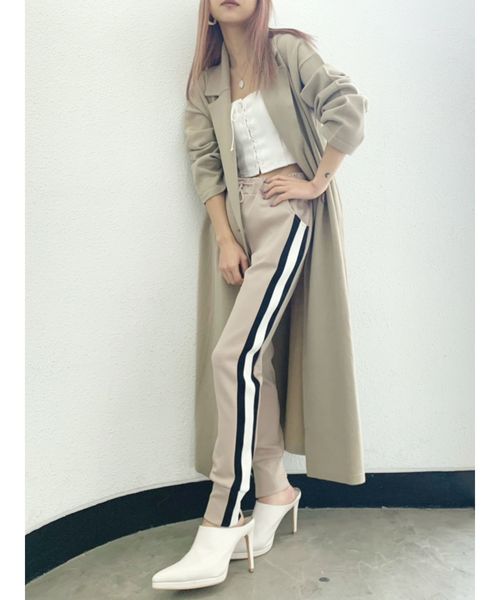 GYDA（ジェイダ）の「サイドラインパンツ（その他パンツ・レディース・ライトグレー/ブラック/ベージュ・FREE）」の18枚目の写真