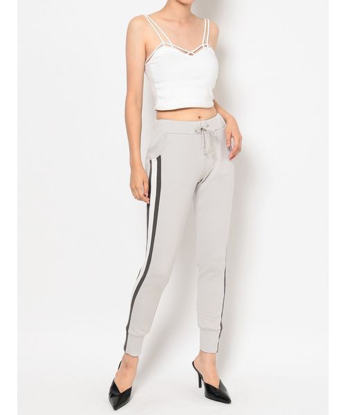 GYDA（ジェイダ）の「サイドラインパンツ（その他パンツ・レディース・ライトグレー/ブラック/ベージュ・FREE）」の17枚目の写真