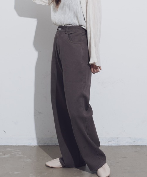 Aunt Marie's(アントマリーズ)の「AUNT MARIE'S コットンストレートパンツ(その他パンツ・レディース・ナチュラル/ブラウン・FREE)」の6枚目の写真