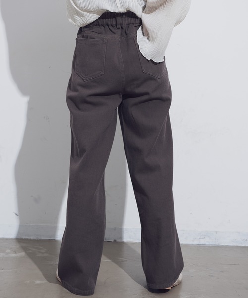 Aunt Marie's(アントマリーズ)の「AUNT MARIE'S コットンストレートパンツ(その他パンツ・レディース・ナチュラル/ブラウン・FREE)」の8枚目の写真