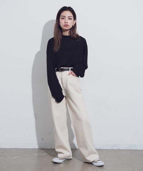 Aunt Marie's(アントマリーズ)の「AUNT MARIE'S コットンストレートパンツ(その他パンツ・レディース・ナチュラル/ブラウン・FREE)」の12枚目の写真