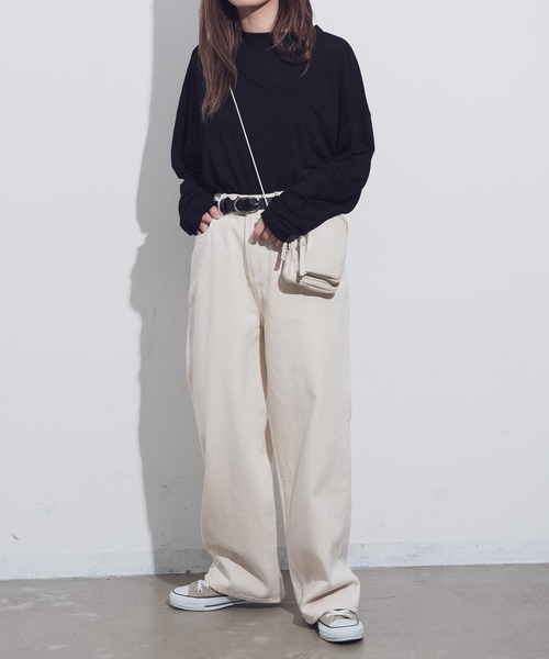 Aunt Marie's(アントマリーズ)の「AUNT MARIE'S コットンストレートパンツ(その他パンツ・レディース・ナチュラル/ブラウン・FREE)」の14枚目の写真