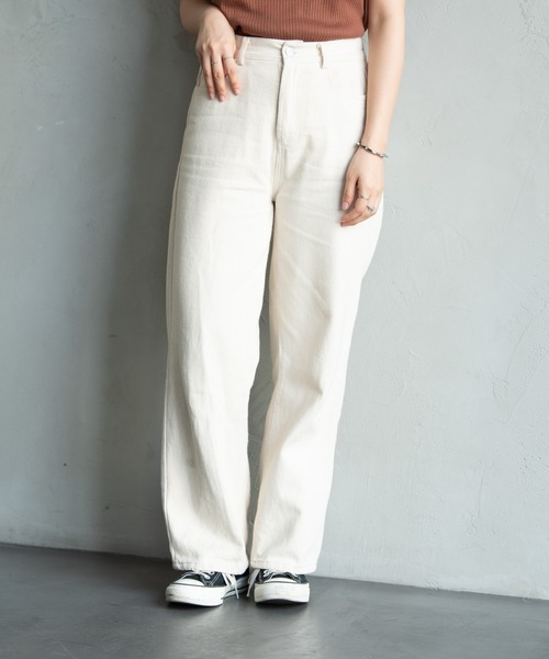 Aunt Marie's(アントマリーズ)の「AUNT MARIE'S コットンストレートパンツ(その他パンツ・レディース・ナチュラル/ブラウン・FREE)」の21枚目の写真