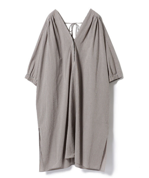 Beams Lights ビームスライツ の Oud 後ろリボン Vネック ワンピース ワンピース Wear