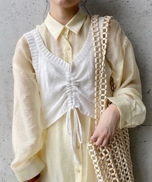 Mysa&Liina | スラブニットビスチェ(ベスト)