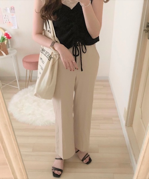 Mysa&Liina（ミーサリーナ）の「2WAYスラブニットビスチェ（ベスト・レディース・ブラック/ベージュ/ブラウン/オフホワイト/ダークブラウン/ワイン/ブルー/ピンク/グリーン/オレンジ/ラベンダー・M）」の15枚目の写真