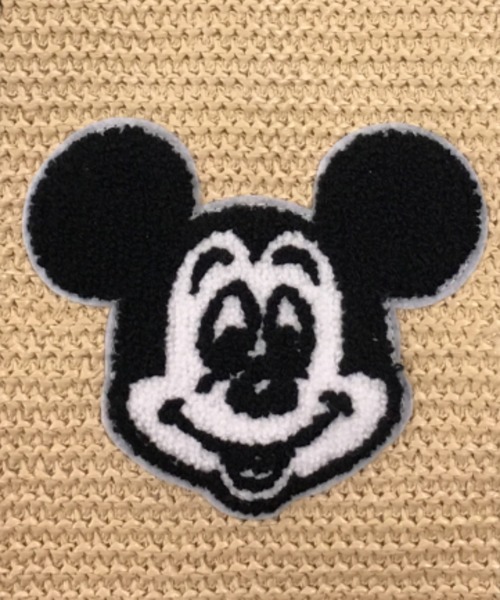 ミッキーマウス刺繍 ブラックかごバッグ（Disney（ディズニー