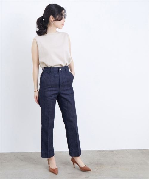 BATONER（バトナー）の「【BATONER for ADAM ET ROPE'】色別注PACK T-SHIRT(ノースリーブ)（Tシャツ/カットソー・レディース・チャコールグレー/ホワイト系その他5/ブラウン系その他2・1）」の8枚目の写真