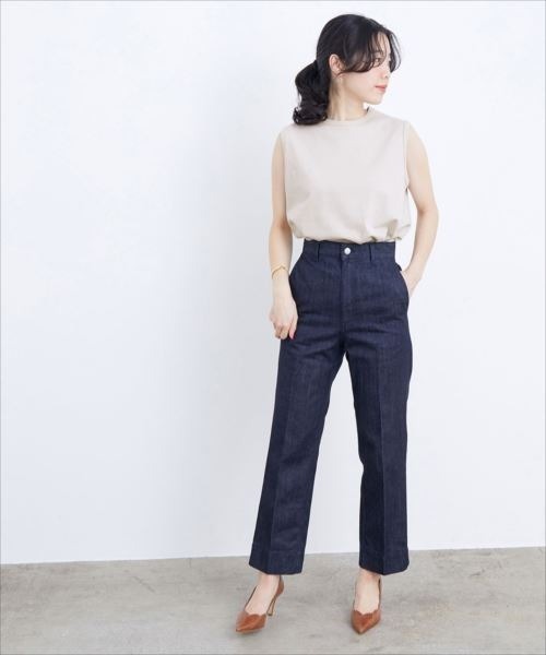 BATONER（バトナー）の「【BATONER for ADAM ET ROPE'】色別注PACK T-SHIRT(ノースリーブ)（Tシャツ/カットソー・レディース・チャコールグレー/ホワイト系その他5/ブラウン系その他2・1）」の11枚目の写真