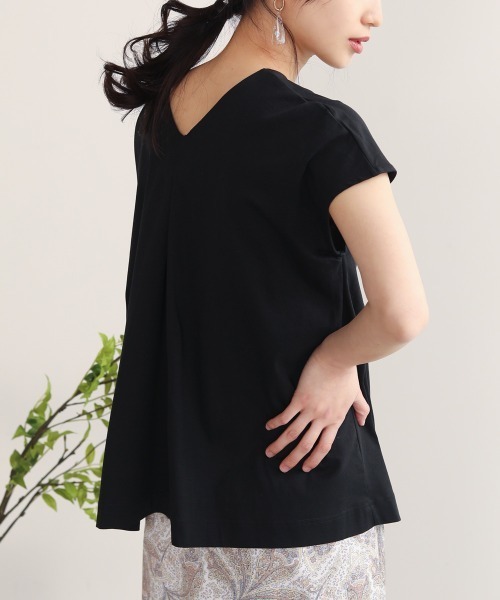 Bou Jeloud(ブージュルード)の「綿シルケット2wayバックシャンプルオーバー(Tシャツ/カットソー・レディース・オフホワイト/ベージュ/ブラック/ピンク・FREE)」の15枚目の写真