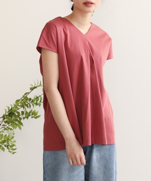 Bou Jeloud(ブージュルード)の「綿シルケット2wayバックシャンプルオーバー(Tシャツ/カットソー・レディース・オフホワイト/ベージュ/ブラック/ピンク・FREE)」の20枚目の写真