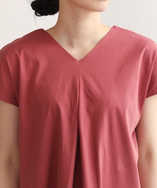 Bou Jeloud(ブージュルード)の「綿シルケット2wayバックシャンプルオーバー(Tシャツ/カットソー・レディース・オフホワイト/ベージュ/ブラック/ピンク・FREE)」の21枚目の写真