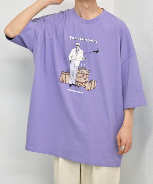 kutir(クティール)の「アソートプリントTシャツ(Tシャツ/カットソー・メンズ・ホワイト/チャコールグレー/ライトグレー/ライトブルー/ブラック/グレー/オフホワイト/サックスブルー/グリーン/ライトグリーン/その他/ラベンダー/ホワイト系その他・SMALL/MEDIUM/LARGE)」の12枚目の写真