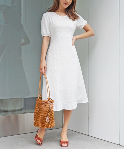 Roomy S ルーミーズ の ウエストリボンワッシャーワンピース ワンピース Wear