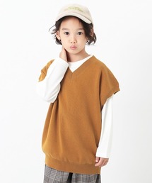 devirock | Vネックニットベスト＆長袖Tシャツセット(ニット/セーター)