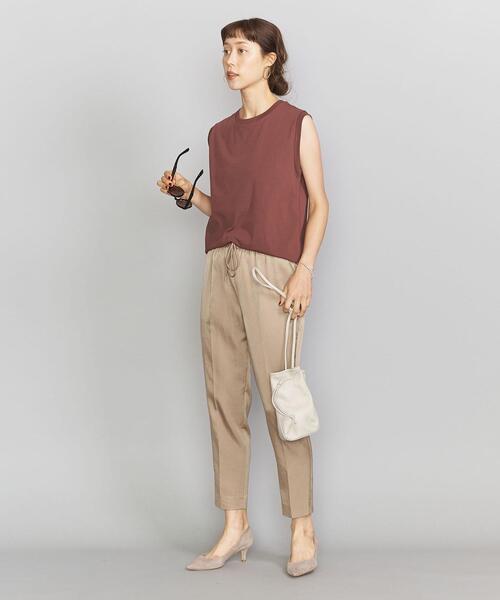 BEAUTY&YOUTH UNITED ARROWS（ビューティーアンドユースユナイテッドアローズ）の「BY サテンドローストリングパンツ -ウォッシャブル-（その他パンツ・レディース・ブラウン/ベージュ/ブラック/ライラック・LARGE/SMALL/MEDIUM）」の3枚目の写真