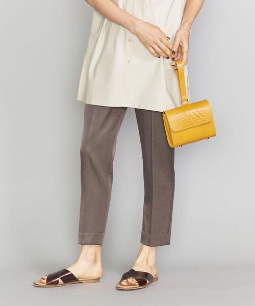 BEAUTY&YOUTH UNITED ARROWS（ビューティーアンドユースユナイテッドアローズ）の「BY サテンドローストリングパンツ -ウォッシャブル-（その他パンツ・レディース・ブラウン/ベージュ/ブラック/ライラック・LARGE/SMALL/MEDIUM）」の2枚目の写真