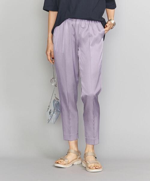 BEAUTY&YOUTH UNITED ARROWS（ビューティーアンドユースユナイテッドアローズ）の「BY サテンドローストリングパンツ -ウォッシャブル-（その他パンツ・レディース・ブラウン/ベージュ/ブラック/ライラック・LARGE/SMALL/MEDIUM）」の4枚目の写真