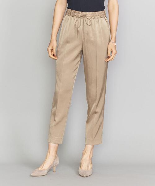 BEAUTY&YOUTH UNITED ARROWS（ビューティーアンドユースユナイテッドアローズ）の「BY サテンドローストリングパンツ -ウォッシャブル-（その他パンツ・レディース・ブラウン/ベージュ/ブラック/ライラック・LARGE/SMALL/MEDIUM）」の8枚目の写真