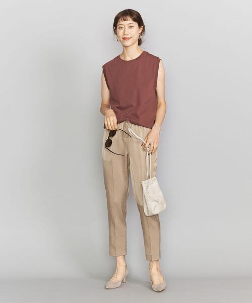 BEAUTY&YOUTH UNITED ARROWS（ビューティーアンドユースユナイテッドアローズ）の「BY サテンドローストリングパンツ -ウォッシャブル-（その他パンツ・レディース・ブラウン/ベージュ/ブラック/ライラック・LARGE/SMALL/MEDIUM）」の12枚目の写真