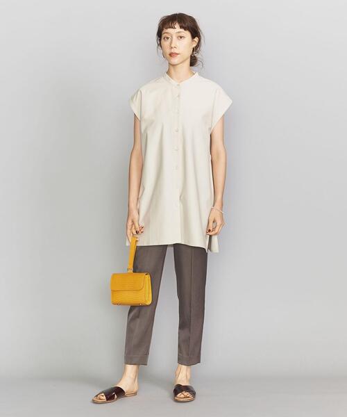 BEAUTY&YOUTH UNITED ARROWS（ビューティーアンドユースユナイテッドアローズ）の「BY サテンドローストリングパンツ -ウォッシャブル-（その他パンツ・レディース・ブラウン/ベージュ/ブラック/ライラック・LARGE/SMALL/MEDIUM）」の9枚目の写真