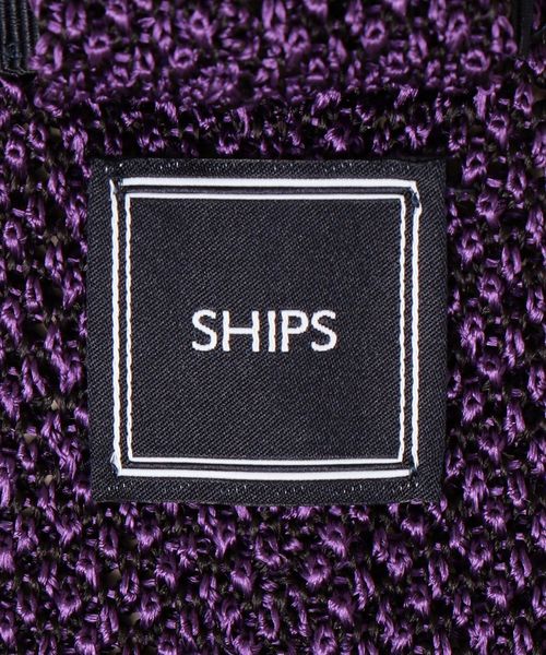 SHIPS（シップス）の「CANEPA: プリント メランジ ニットタイ（ネクタイ・メンズ・パープル/ネイビー/ブラウン/オリーブ/ライム/ダークグレー・5）」の8枚目の写真