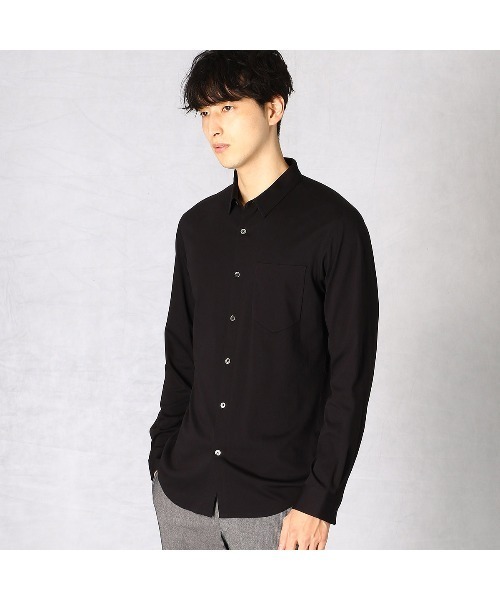 COMME CA MEN（コムサメン）の「シームレスショートポイントカラーシャツ（シャツ/ブラウス・メンズ・ブラック/ホワイト・SMALL/MEDIUM/LARGE）」の2枚目の写真