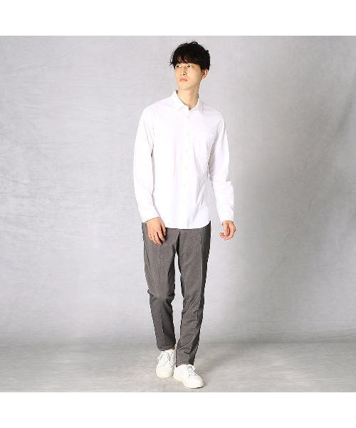 COMME CA MEN（コムサメン）の「シームレスショートポイントカラーシャツ（シャツ/ブラウス・メンズ・ブラック/ホワイト・SMALL/MEDIUM/LARGE）」の9枚目の写真