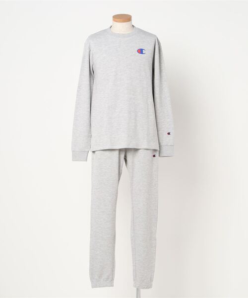 Champion チャンピオン の Champion メンズルームウェア セットアップ 長袖長パンツ ルームウェア パジャマ Wear