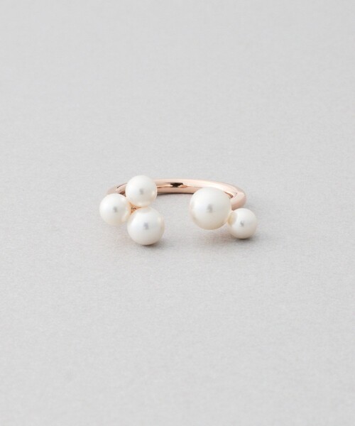 Jouete（ジュエッテ）の「フォークリング パール（リング・レディース・イエローゴールド/プラチナム/ピンクゴールド・9号/13号/17号）」の2枚目の写真