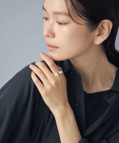 Jouete（ジュエッテ）の「フォークリング パール（リング・レディース・イエローゴールド/プラチナム/ピンクゴールド・9号/13号/17号）」の8枚目の写真