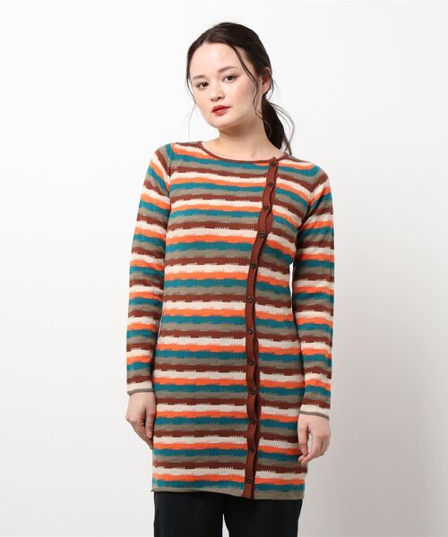 LILY BROWN(リリーブラウン)の「サイドボタンリブトップス(ニット/セーター・レディース・ベージュ/ピンク/マルチ・FREE)」の3枚目の写真