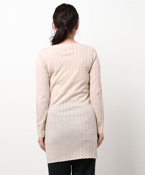 LILY BROWN(リリーブラウン)の「サイドボタンリブトップス(ニット/セーター・レディース・ベージュ/ピンク/マルチ・FREE)」の5枚目の写真