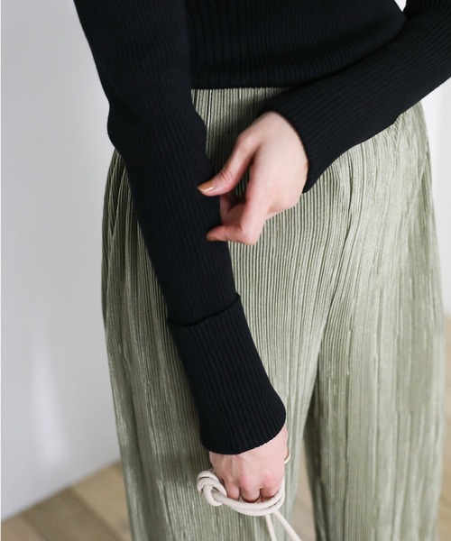 select MOCA（セレクトモカ）の「クル―ネックランダムリブデザインニット（ニット/セーター・レディース・アイボリー/ブルー/ブラック・FREE）」の17枚目の写真