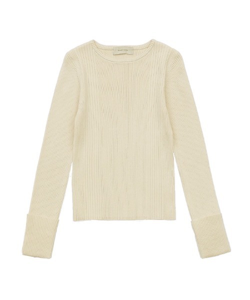 select MOCA（セレクトモカ）の「クル―ネックランダムリブデザインニット（ニット/セーター・レディース・アイボリー/ブルー/ブラック・FREE）」の22枚目の写真