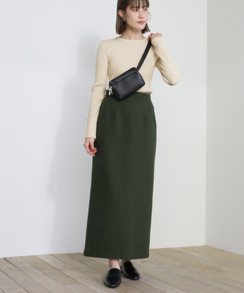 select MOCA（セレクトモカ）の「クル―ネックランダムリブデザインニット（ニット/セーター・レディース・アイボリー/ブルー/ブラック・FREE）」の5枚目の写真