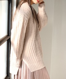 one after another NICE CLAUP | サイドスリット畦編みニット(ニット/セーター)