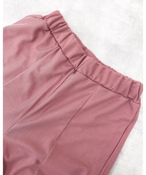She's Closet（シーズクローゼット）の「裾センタースリット入りセミフレアリブパンツ（その他パンツ・レディース・ベージュ/スモークピンク・FREE）」の11枚目の写真
