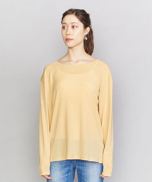 BEAUTY&YOUTH UNITED ARROWS（ビューティーアンドユースユナイテッドアローズ）の「BY ポリエステルバックシャーリングカットソー（Tシャツ/カットソー・レディース・ライトピンク/ブラック/ホワイト・FREE）」の4枚目の写真