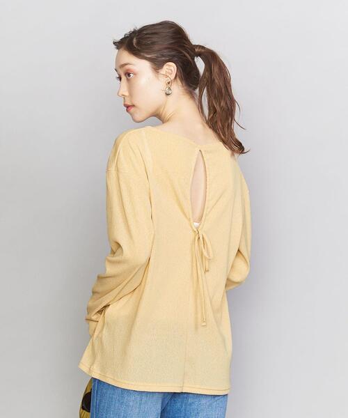 BEAUTY&YOUTH UNITED ARROWS（ビューティーアンドユースユナイテッドアローズ）の「BY ポリエステルバックシャーリングカットソー（Tシャツ/カットソー・レディース・ライトピンク/ブラック/ホワイト・FREE）」の7枚目の写真