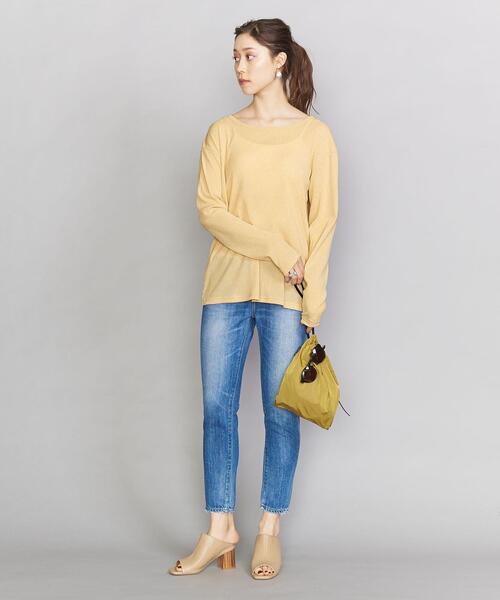 BEAUTY&YOUTH UNITED ARROWS（ビューティーアンドユースユナイテッドアローズ）の「BY ポリエステルバックシャーリングカットソー（Tシャツ/カットソー・レディース・ライトピンク/ブラック/ホワイト・FREE）」の8枚目の写真