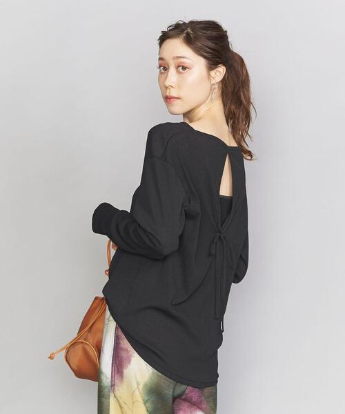 BEAUTY&YOUTH UNITED ARROWS（ビューティーアンドユースユナイテッドアローズ）の「BY ポリエステルバックシャーリングカットソー（Tシャツ/カットソー・レディース・ライトピンク/ブラック/ホワイト・FREE）」の10枚目の写真